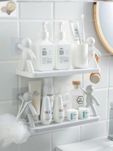 kệ treo tường không cần khoan – hình nhân vật hoạt hình dùng trong phòng tắm/toilet: