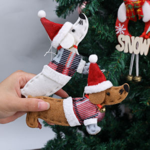 Yespery sáng tạo Chó Chó Lạp Xưởng giáng sinh đồ treo trang trí đồ trang trí Giáng sinh mặt dây chuyền nhỏ Cây giáng sinh