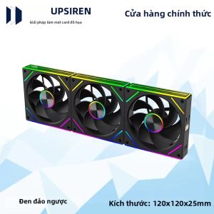 UPSIREN WF-3 120mm Quạt Làm Mát Vỏ Máy Tính ARGB Ánh Sáng Đồng Bộ Hóa Lăng Kính 7 Cánh Vòng Bi Thủy Lực Thiết Kế Tiến/lùi Tiếng Ồn Thấp Để Làm Mát Vỏ Máy Tính
