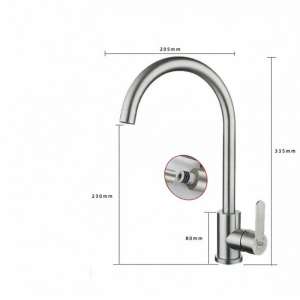 Kitchen Hot Cold 304 Stainless Steel Faucet