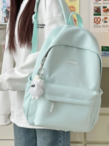 Durable Casual Large Capacity Backpack for Women College Students High School Students Pure Color Backpack Simple Stylish