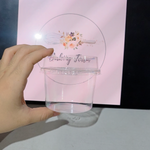 10pcs - 250ML Gelas Tutup Tinggi dessert cup box mika kotak dessert puding jelly cake mika box tiramisu