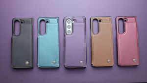 Casing hp Samsung z fold 5 Fold 4 Fold 3 Caseme C22 Slot kartu Cover Leather Wallet Case