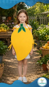Nutrition Month Mango/ Mangga V2 Vegetables and Fruits Cosplay Costume For Kids