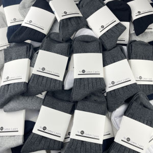 Comfortable Mens Mid-Calf Cotton Socks 6 Pairs Pure Cotton Quality Assured Easy to Wear Simple Versatile Style