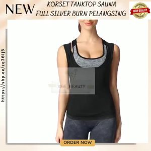 CAMI SILVER BAJU SAUNA PEMBAKAR LEMAK KORSET PELANGSING - XXXL