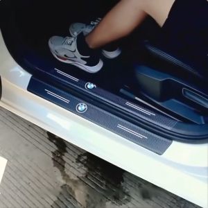 สติกเกอร์กันรอยขอบประตูข้างรถยนต์ 4 ชิ้น/ชุด หนังคาร์บอนไฟเบอร์ ไฟเบอร์ สำหรับ Honda Civic BRV XR-V CR-Z CRV HRV City Accord Legend Jazz VTi Fit Mobilio VEZEL