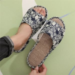 Dép Vải Lanh Họa Tiết Hoa 2024 Dép Đi Trong Nhà Cho Nam Dép Đi Trong Nhà Không Gây Tiếng Ồn Không Làm Hỏng Sàn Gạch