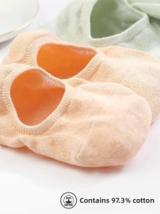 OULIANNIAO | 100% Cotton Invisible Summer Short Socks No-Slip Boat Socks