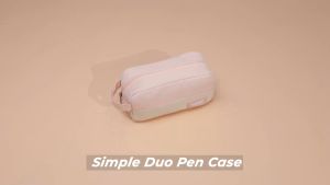 Bóp viết nhiều ngăn NATOLI hộp bút cute chống nước đựng bút đa năng BST Simple Duo Pen Case T23