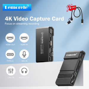 Lemorele | Lemorele 6-in-1 USB 3.0 Video Capture Card 4K 60HZ Loop Out HDMI to Type-C Video Grabber for Game Recording/Live Streaming