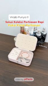 Kotak Perhiasan Travel Jewelry Box Mini Tempat Penyimpanan Emas Storage Organizer Perhiasan Gelang Kalung Cincin Anting