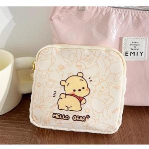 Portable Cute Cartoon KT Ruby Sanitary Pad Storage Bag Small Size Canvas Period Trash Bag Discreet Toilet Tissue Holder