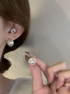 Elegant Pearled Drop Earrings Fashionable Commute Versatile Luxury French Style Pearl Studs Womens Jewelry Accessory