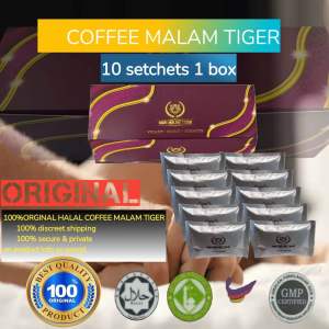 COFFEE MALAM TIGER ORIGINAL 100℅ kuat malam coffee