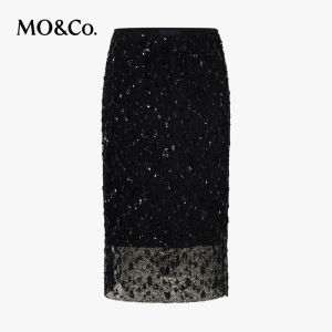 MO&Co. | Autumn and Spring High Waist Lace and Beaded Decoration Skirt
