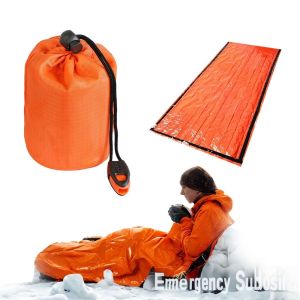 1/3/PCS Portable Emergency Blanket Waterproof Survival Sleeping Bag Outdoor Camping Equipment Insulated Bag First Aid Mylar