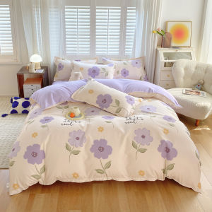 Cute Fresh 100% Cotton Bedsheet Duvet Cover 3-piece Set