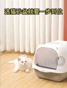 Turtle Enclosed Cat Litter Box Deodorant Sterilization Anti-Splash Flip-Top Large Space Pet Supplies