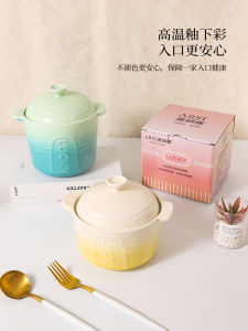 Yacheng New Large Capacity Ceramic Pork Fat Jar with Lid Kitchen Cooking Utensils Neon Underglaze Series Creative Style Home Use