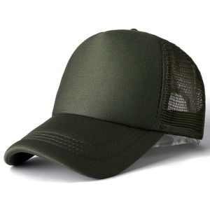 Solid Color Mesh Back Trucker Caps Men Women Blank Snapback Baseball Hat Breathable Outdoor Casual Customizable Truck Driver Hat