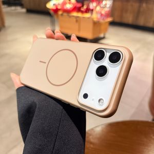 AO.HU | Magnetic Desert Gold Case Skin-Feel Sandblast Simple Fingerprint Protection iPhone Case