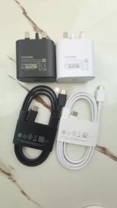 Samsung | Samsung 25W UK Charger PD USB C Super Fast Charge Adapter For Galaxy Z Flip Fold 7 6 S24 S25 Ultra M53 M52 +1/1.8M Type C Cable