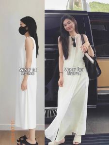 XUECAIQI | French Style Charming Tulle Sleeveless Dress XL Summer