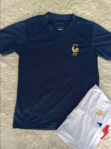 ชุดเสื้อกีฬาฟุตบอลผู้ใหญ่แขนสั้น + กาเกง ทีมชาติฝรั่งเศสผ่าน 2023 คุ้มเกินความสกรีน สินค้าคุณภาพดี หนานุ่มดี สบายสีสดใส ปักลดราคา พร้อมส่ง