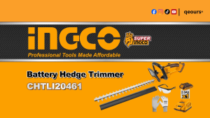 INGCO 20V CORDLESS HEDGE TRIMMER | CHTLI20461