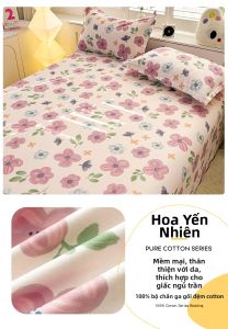 AITONGNUAN | Ga trải giường đơn 1.5m cotton nguyên chất loại A dùng quanh năm