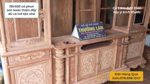 Tủ Tivi 2 Tầng Mẫu Thông Mai Cúc Trúc Tủ Gỗ Hương ĐáKích Thước Ngang 260 Cao Lên 217 Sâu 48 Tủ Hoàn Thiện Pu