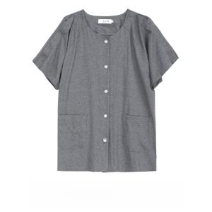 Summer Thin Pure Cotton Easy to Wear And off Caregiver Shortsleeve Fracture Postoperative Patient Gown for Paralyzed Elderly