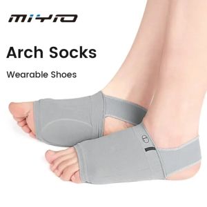 MIYIO 1 Pair Gel Arch Support Sleeve Soft Elastic Gel Pad Flat Feet Breathable Orthopedic Pad Pain Relief Tumit Sakit