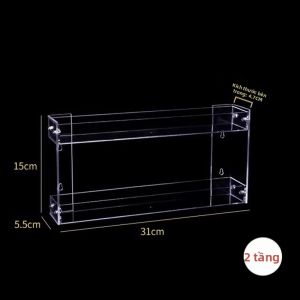 YOUKAMAN | Kệ Treo Tường Hiển Thị Mica Màu Be