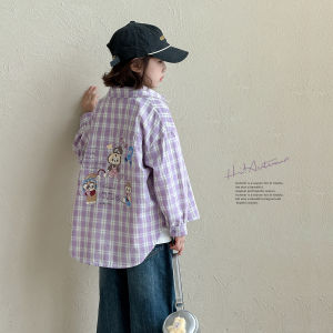 SQTN.KIDS | Fashion Plaid Thin Girls Jacket