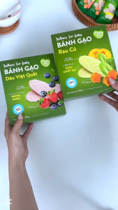 Bánh ăn dặm gạo dẹt rau củ Mămmy giúp bé tập nhau bổ sung dinh dưỡng hỗ trợ tiêu hóa cho bé 7 tháng