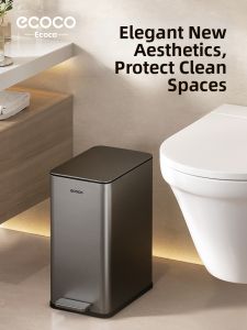 ecoco | Luxury Stainless Steel Trash Bin With Lid