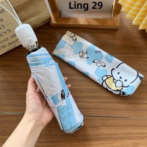 Pacha Dog Umbrella Female Cute Rain Or Shine Dual-Use Umbrella Ins Foldable Fully Automatic Umbrella Student Sun Umbrella UV Protection