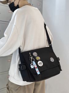 Junior High School Student Tuition Bag Youth Shoulder Tuition Bag Casual Messenger Bag High School Student Schoolbag Canvas Bag Boy