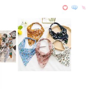 1/3pcs Summer Vintage Print Flower Beach Bandana Hair Scarf Fashion Elastic Rubber Headbands for Women Girl Hair Accessories
