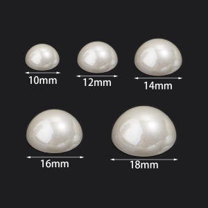 20-50Pcs White Half Flatback Imitation Pearls Beads ABS Half Round Loose Bead For Nail Art DIY Craft Garment Decoration Supplies