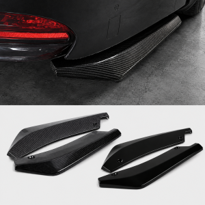 Car Front Rear Bumper Strip Lip Spoiler Diffuser Splitter Scratch Protector Carbon Fiber Winglets Side Skirt Extension Universal