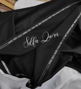 Kain Bahan Celana Wool Jet Black Tuxedo 300s By Versus In Italy (Harga Per 1 kain Celana)