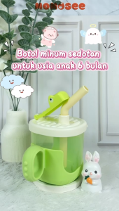 Momosee Gelas Minum Anak Training Cup Botol Minum Anak PP BPA Free Sedotan Gelas Anak 300ML CJ16