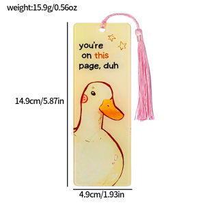 Silly Goose Book Club Acrylic Themed Bookmarks Ideal for Back to School Birthdays Bookish Presents & Book Club Meetings