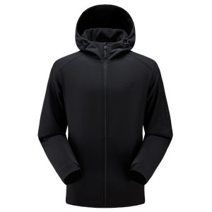 Jeep | Jeep Mens Outdoor Jacket Waterproof Fleece Lined Elastic Sports Coat Warm Soft Shell Polyester Fiber Hooded Casual Jacket