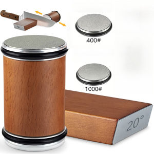 Rolling Knife Sharpener Magnetic Knife Holder Diamond Sharpening Stone Kit with 15 and 20 Degrees Angle Roller Kitchen Accessory