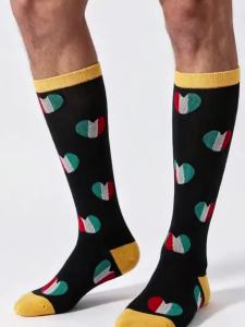 1 Pair 2026 Soccer Flag Inspired Compression Socks Knee High Anti Fatigue Athletic Socks for Men Women
