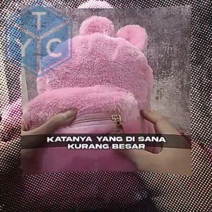 TYC Tas Ransel Bulu Halus Wanita BESTIE RABBIT Lucu Lembut